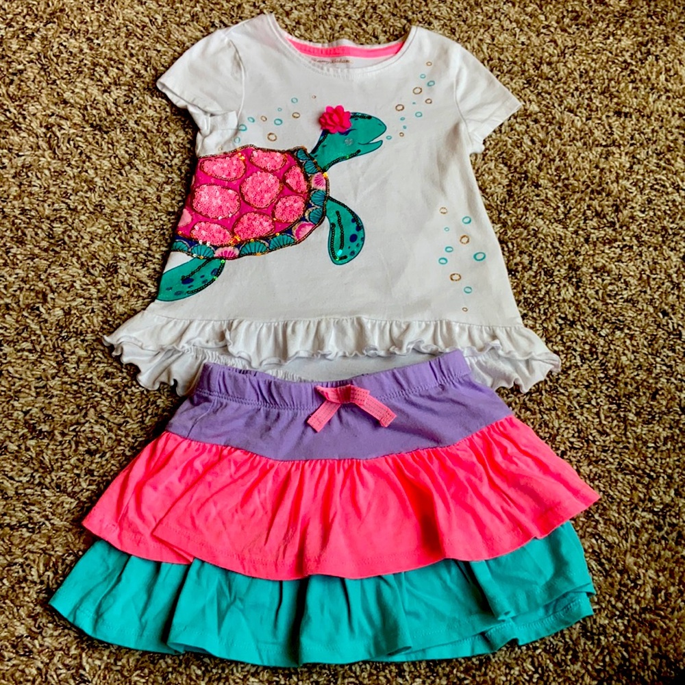 Tommy Bahama 4T summer outfit. Shirt and skort.